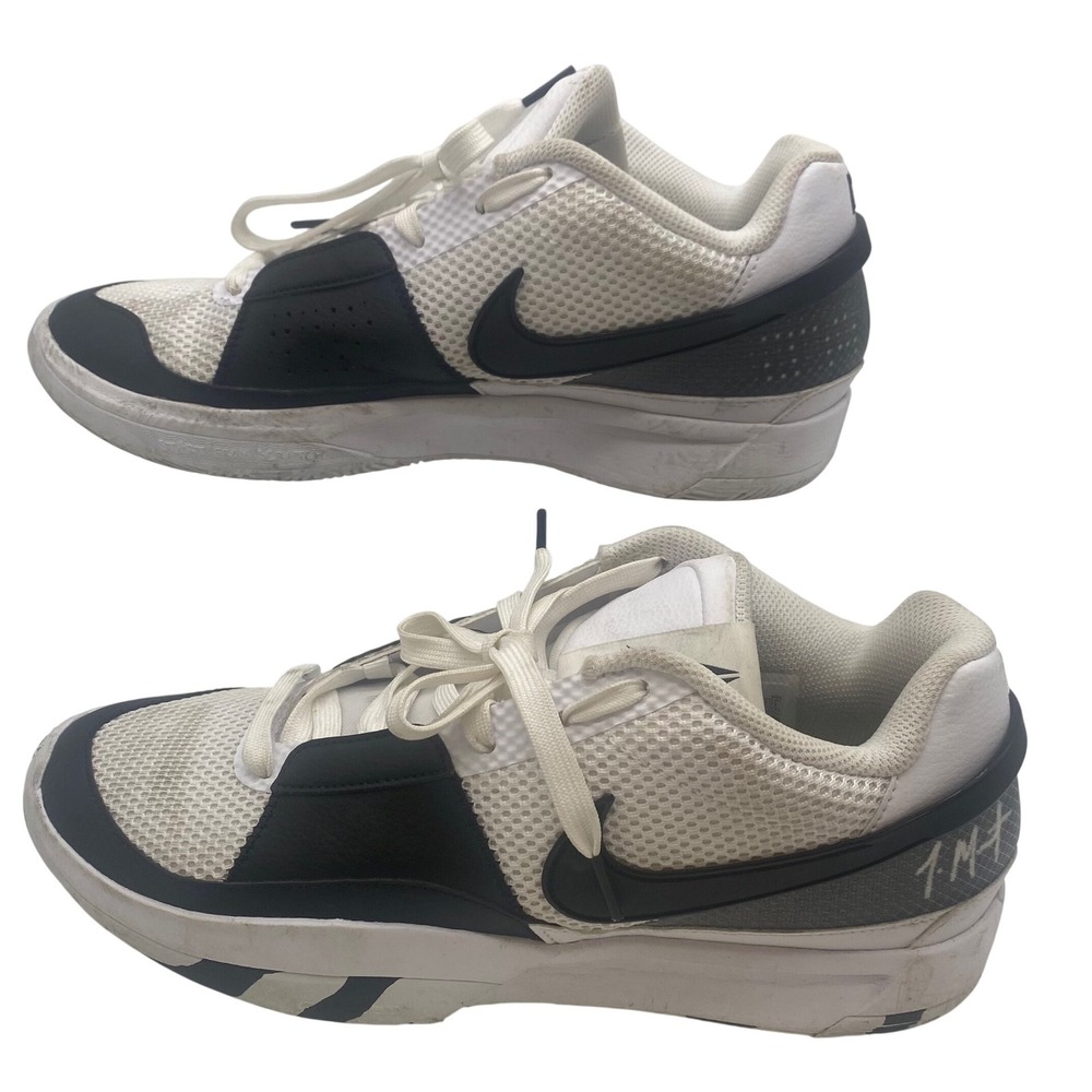 Nike Ja 1 Scratch 2.0 Basketball Shoes Mens 10 White Black FQ4796-101 Swoosh